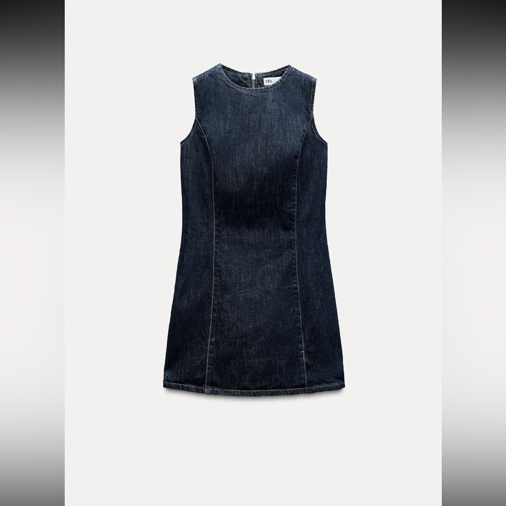 Zara TRF Fitted Denim Dress | Size XXL